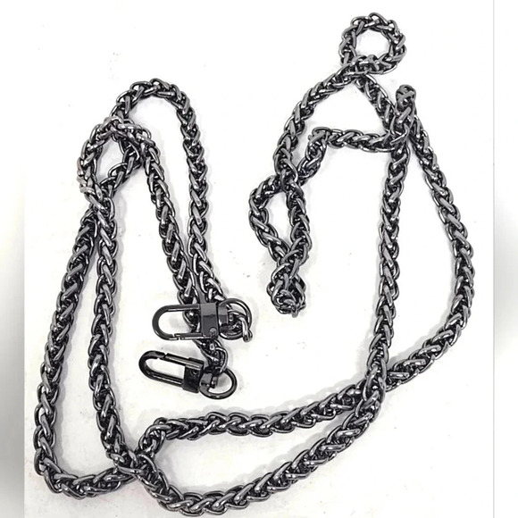 Source Unknown Handbags - Unbranded Replacement Chain Crossbody Strap For Bags Gunmetal Gray 54"-NWOT